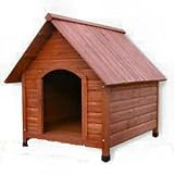 APEX ROOF WOODEN DOG KENNEL LARGE