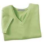 NEW Port Authority - Ladies V-Neck T-Shirt Pistachio-2X