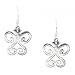 Dangling Sterling Silver Swirl French Wire Earrings New