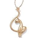Baby Phat Cat Pendant Goldtone