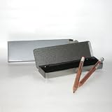 Produkt-Bild: Set Kugelschreiber und Druckbleistift, mit Radiergummi, in silber gl&auml;nzender Blech-Box, Etui