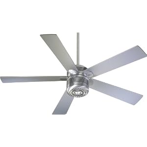 Quorum Fans 600525-16 52" Telstar Contemporary Brushed Aluminum Ceiling Fan w/ Light & Blades
