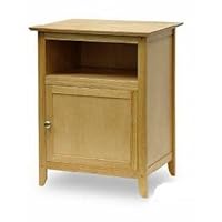 Shaker Style Nightstand with Door in Natural Wood