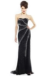 Sexy Mermaid Beaded Lace Crystal Crystals Applique Chiffon/Taffeta/Tulle Club Dress/Party Dress 