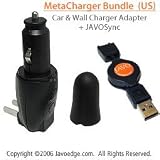 Sony Ericsson MetaCharger (USA) - All In One Wall and Car Charger + JAVOSync Bundle, Black