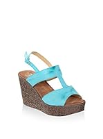 JULIE JULIE Sandalias de cuña (Cielo)