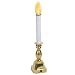 Bethlehem Lighting Stowe Battery-Operated 12-Inch Brass Candle with LED White/Amber Flicker Bulb
