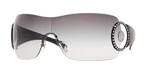 VERSACE 4116B GB1/8G BLACK GRAY GRADIENT RHINESTONE WOMENS SUNGLASSES