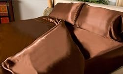 Liberator Chocolate Silk Fascinator Flat Bedding Sheet