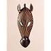CARVED WOOD AFRICAN TRIBAL ZEBRA MASK WALL PLAQUE DECOR