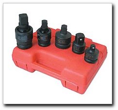 Sunex International 4405 5 Pc. 3/4 & 1 Dr. Adapter and Universal Joint Impact Set