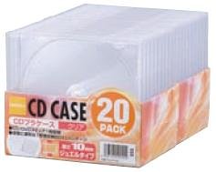 ロアス CD/DVDプラケース 厚さ10mm 20セット CD-075-20