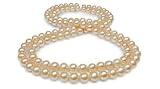 6.5x7mm Double Strand Peach Freshwater cultured pearl necklace