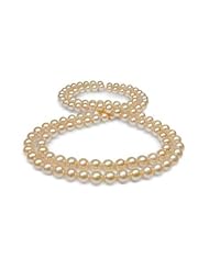 6.5x7mm Double Strand Peach Freshwater cultured pearl necklace