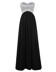 Chiffon/Polyester Sweetheart Sequined Evening Dress/Bridesmaid Dress/Prom Dress 