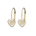 14k Gold Children's Heart Leverback Earrings