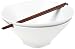 Ciroa Asea Set of 2 White Porcelain Noodle Bowls & Chopsticks