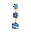 14K 3-STONE BLUE TOPAZ PENDANT 1.86CTW FITS 2.5MM