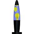 Motion Lamp - 16 inch Black Base, Red/Yellow