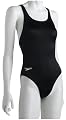 Speedo Women's Race Lycra Blend Learn to Swim Solid Superpro Back One Piece Swimsuit, Black, 36