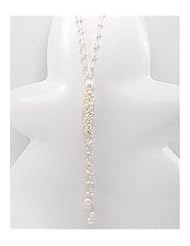 Japanese silk cord Fresh Water Pearls Necklace In Zinc