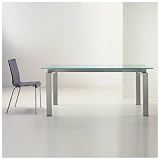 Frosted Glass Benito 6 Seater Dining Table