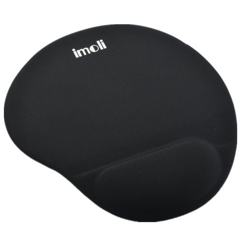 imoli Gel Mouse Pad with Wrist Support (Black)