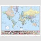 American Map 715758 Hammond Deluxe Laminated Rolled Political Reference World Map w Flags,... by American Map