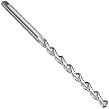 Cleveland 2565 High Speed Steel Long Length Drill Bit, Parabolic Flute, Uncoated (Bright), Round Shank with Tang, 118 Degree Notch Point