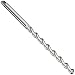 Cleveland 2565 High Speed Steel Long Length Drill Bit, Parabolic Flute, Uncoated (Bright), Round Shank with Tang, 118 Degree Notch Point