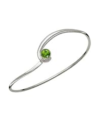 Ed Levin, Gem Elegance Bracelet, Peridot, .925 Sterling Silver & 14K Gold, Sizes S - L