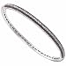 14K White Gold Black and White Diamond Bangle Bracelet