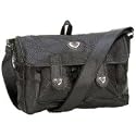 EmbassyTM Italian StoneTM Design Genuine Leather Black Purse