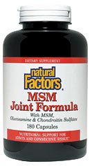 MSM Joint Formula 300mg Glucosamine Sulfate, 300mg MSM, 240mg Chondroitin - 180 - Capsule