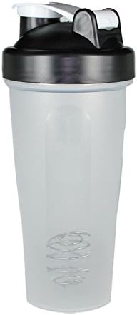 Oseast Durable Smart Shake Protein Shaker Mixer Cup Bottle Drink Whisk Black 600ML