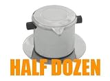 Half-Dozen (6-sets) Vietnamese Drip Coffee Maker, Coffee Filter Infuser Set, Slow-Drip, Single-Cup Serving, Stainless Steel