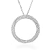 Jewelry : 0.75ctw. 14K White Gold Diamond Circle Pendant