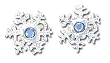Blue Topaz Crystal Solid Sterling Silver Earrings