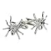 Creepy Spider Tarantula Silver Cufflinks with Black Enamel with Presentation Box