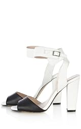 Black and White Color Block Sandal