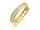 Image of 9ct Gold and Cubic Zirconia Single Hoop Earring