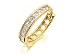 9ct Gold and Cubic Zirconia Single Hoop Earring