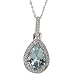 0.16ctw Aquamarine and Pave Diamond Pendant