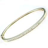 1 Carat 14K Yellow Gold Diamond Bangle