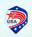 3 Sets - USA US AMERICAN FLAG - Hard Poly Flights