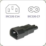 ICECUBE Cryogenically Treated Audiophile IEC C14 to IEC C7 Adapter