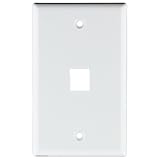 6-Port Single Gang Keystone w/ o Labeling, White