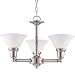 Sea Gull Lighting 31060-962 Sussex Three-Light Chandelier, Brushed Nickel Finish with Satin White Glass