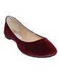 L'AUTRE CHOSE Velvet Flat in Bordeaux L7062TES