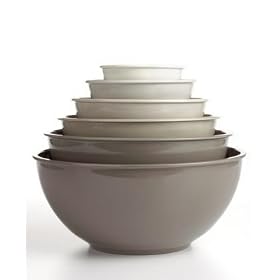 Martha Stewart Collection 6-Piece Taupe Melamine Bowl Set by Martha Stewart